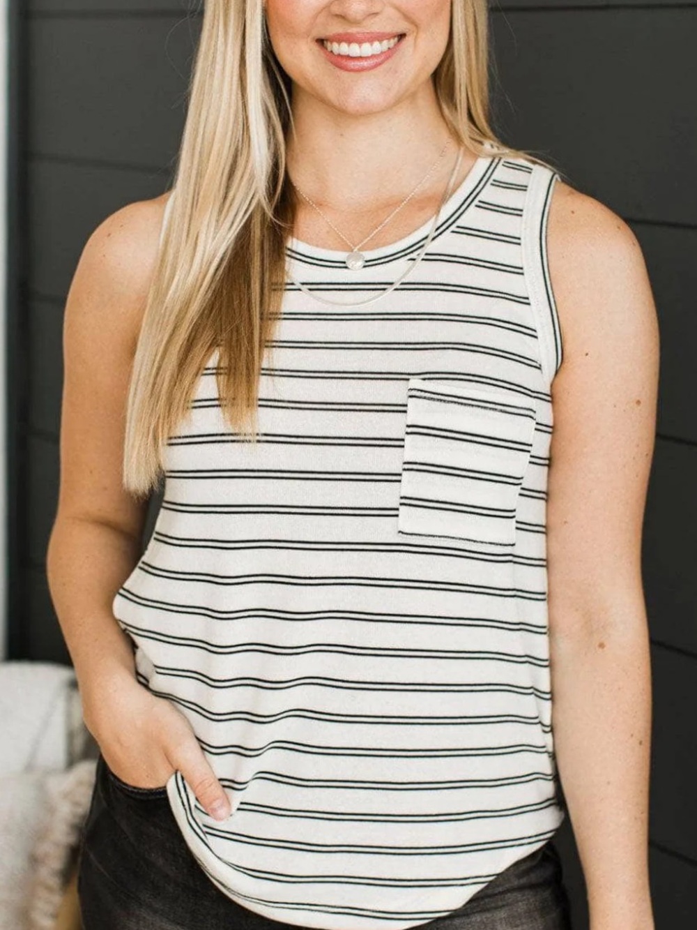 LOFT Striped Tank Top 🤍